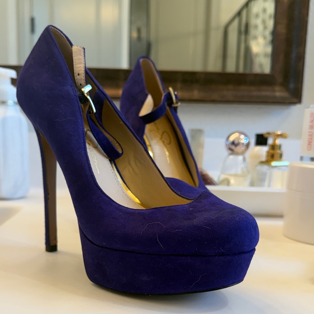 Jessica Simpson Deep Purple Heels